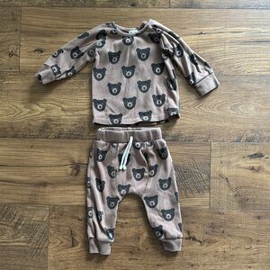 Little One Shop bear sweatsuit set, size 12-18 months